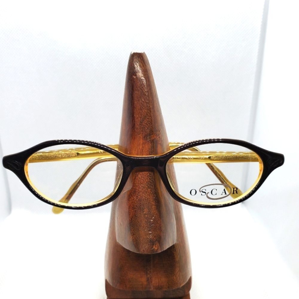 NWOT Oscar De La Renta Valencia Brown & Yellow Prescription Glasses Frames